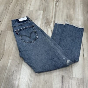 RE/DONE Levis Cropped Raw Hem Jeans Größe 25 Made In USA Distressed - Bild 1 von 11