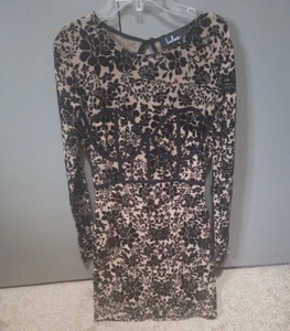 NWT Size M Lulus Black Floral Long Sleeve Mini Dress - Picture 1 of 7