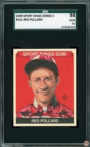 2009 SPORT KINGS RED POLLARD #141 SGC GEM 10 POP 1 (030) - Picture 1 of 2