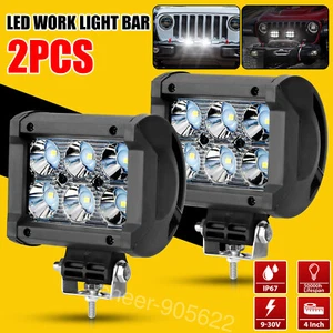 2x 4" pulgadas LED Barra de luces de trabajo Spot Pods Off Road Truck Lámpara de conducción antiniebla SUV ATV - Imagen 1 de 8