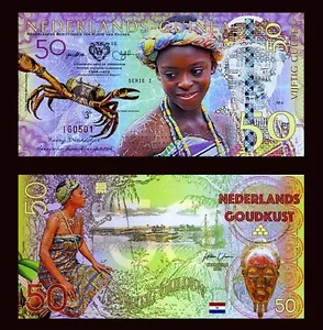 Niederlande Guinea (Ghana), 50 Gulden, 2016, Privatausgabe Polymer, UNC Krabbe F - Bild 1 von 1