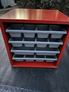 LEGO Armario de Almacenamiento y Clasificación con 4 Bandejas 14" X 14" Buen Estado Rojo 851917  - Imagen 1 de 8