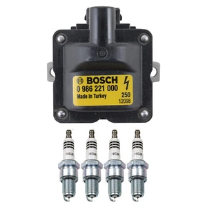 Bosch Ignition Coil NGK 4 Iridium IX Spark Plug Kit For 124 Golf Jetta Passat L4 - Picture 1 of 1