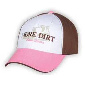 Caterpillar Ladies More Dirt, Less Drama White/Brown/Pink Glitter Cap/Hat - Picture 1 of 2