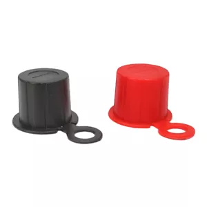 Top Post Plastic Battery Caps- One Red and One Black per set- Protects Terminals - Picture 1 of 9