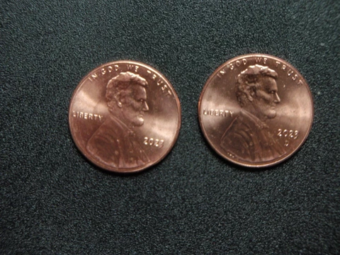 2023 P&D LINCOLN SHIELD CENT (2 COINS") UNCIRCULATED COINS FROM LOOMIS ROLLS Cover