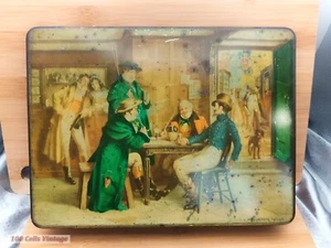 Lata de galletas vintage para hombre en pub fumar (24 cm)-CA - Imagen 1 de 6