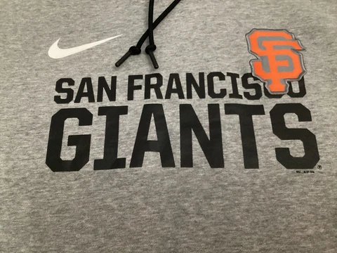 San Francisco Nike Giants Hoodie Sweatshirt Men's Gray / Black Size 2XL Cover
