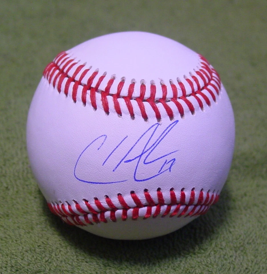 克里斯·阿切尔签名/亲笔签名棒球坦帕湾光芒带真品证明 — 第 1/1 张图片