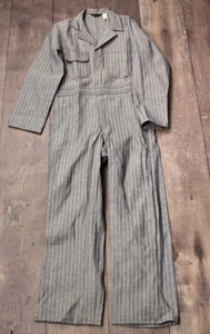 Mono vaquero de colección para hombre años 60 NOS HBT azul a rayas Ely talla 38 largo años 60 - Imagen 1 de 8