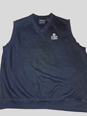 Ahead Authentics L Black Vest Golf Sleeveless Cotton Hilton Head - Image 1 of 4