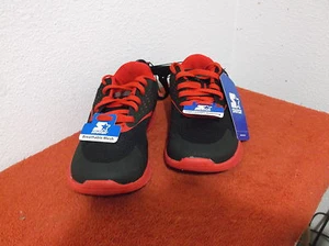 NUOVISSIME SCARPE SPORTIVE STARTER RAGAZZO NERE con finiture rosse con LACCI - Foto 1 di 7