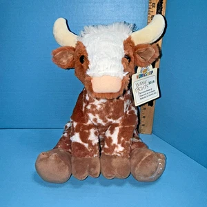 Costruisci un orso marrone bianco corno lungo mucca toro steer 12" peluche via delle luci 2018 - Foto 1 di 8