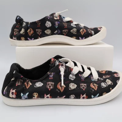 Zapatilla deportiva BOBS Skechers con estampado de perro zapatos de tacón elástico talla 7 Foto 1 de 4