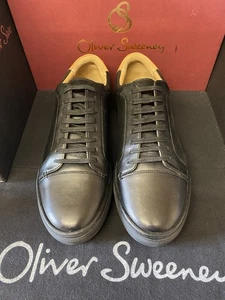 OLIVER SWEENEY, BRAND NEW , SIZE 11, BLACK LEATHER , CUPSOLE TRAINER , SIZE 11 - Picture 1 of 15
