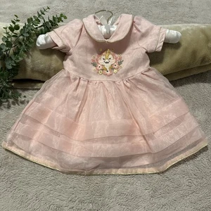 Disney Store Miss. Bunny Baby Dress 6 - 9 months Pink Gold Thumper Bamby Dresses - Picture 1 of 12