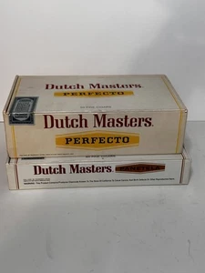 Lot of 2 Vintage Dutch Masters Cigar Boxes Perfecto and Pantela - Picture 1 of 7