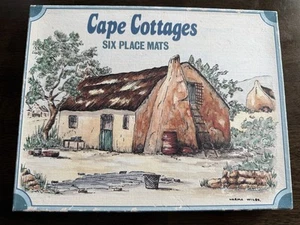 Cape Cottage Box of Six Placemats. Artist Norma Wiles, Durable Finish, Cork Back - Picture 1 of 14