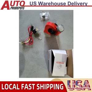 Car Air Horn 12V with Compressor and Relay for Truck Car Motorcycle(12V red) - Picture 1 of 2