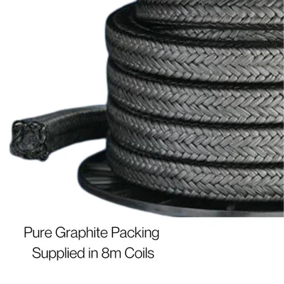 GLAND PACKING ROPE/SHAFT SEAL - 6MM (1/4") SQ. SOLD PER METRE - Image 1 of 3