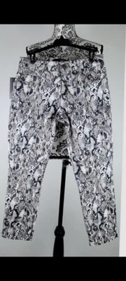 Kut From The Kloth Donna Skinny Ankle Jeans Size 2 Animal Print Raw Hem - Image 1 of 4