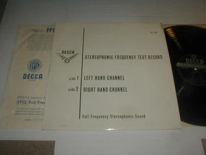 1959 Decca Stereo Frequency Test Record UK LP Turntable Setup SXL2057 Audiophile - Picture 1 of 10