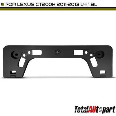 Soporte de matrícula de plástico negro para Lexus CT200h 2011-2013 1,8 L frontal Foto 1 de 4