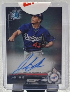 Autografo 2017 Topps Bowman Chrome Josh Sborz! - Foto 1 di 2