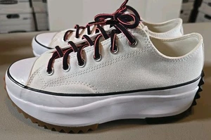 Converse Run Star Hike Women’s 9 White Canvas Platform Shoes Casual Sneaker GUC - Picture 1 of 14