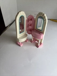 Fisher  Price Loving  Family Dress Up Vanity Dollhouse Size Used - Picture 1 of 10