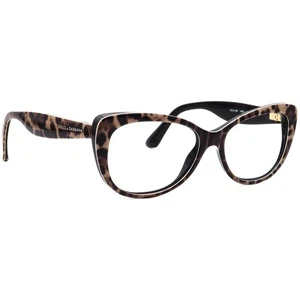 Dolce & Gabbana Eyeglasses DG 3166 1995 Leopard/Black Cat Eye Italy 53[]16 140 - Picture 1 of 6