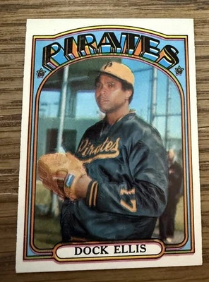 1972 Topps MLB #179 Dock Ellis  (ERROR-GHOST PRINT Striking mistake! Rare Defect - Image 1 of 2