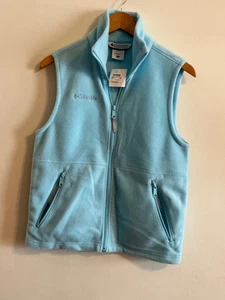 Columbia Fleece Vest Girls Size 14-16 Color Gently blue New - Picture 1 of 4