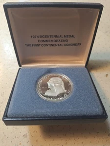 1974 SILBERMEDAILLE JOHN ADAMS ZWEIHUNDERTJAHRFEIER/ERSTE KONTINENTALE KONGRESS - Bild 1 von 5