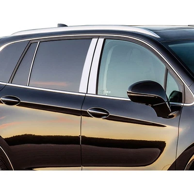 Kit de 6 piezas de moldura de poste de pilar de acero inoxidable (se adapta a: Buick Envision 2016-2020) Foto 1 de 4