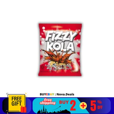 1 pacote de doces sabor FIZZY KOLA saboroso COLA 120g com centros efervescentes - Imagem 1 de 4
