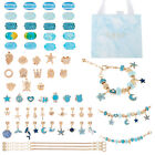 63pcs Charm Bracelet Making Kit Diy Beaded Jewelry Making Kit With Colored Mafbi