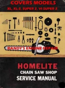 HOMELITE ANTIGUO XL2 SUPER 2 MANUAL DE MANTENIMIENTO DE SERVICIO - Imagen 1 de 1