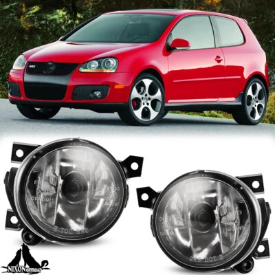 For 2006-2009 Volkswagen GTI/Jetta Fog Lights Bumper Lamp Replacement Clear Pair Foto 1 de 4