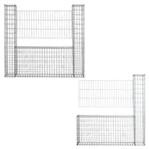 Gabionenwand Sichtschutz Gartenzaun Set Gabione Anbauelement Mauer feuerverzinkt - Bild 1 von 16