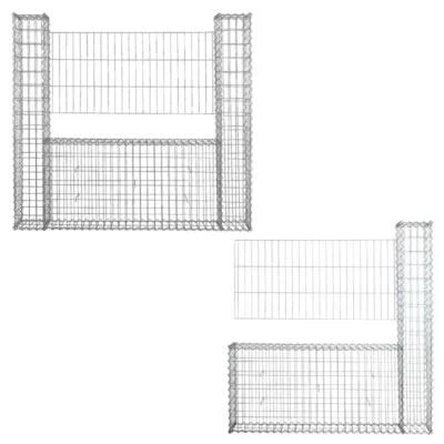 Gabionenwand Sichtschutz Gartenzaun Set Gabione Anbauelement Mauer feuerverzinkt - Bild 1 von 4