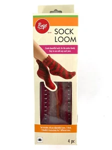 Boye Sock Loom 60 Pin Adjustable Loom Hook Needle & Instructions Makes 7 Sizes - Picture 1 of 2