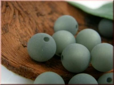  10 Stk. Polarisperlen rund 10mm matt dunkelgrau A250-I - Bild 1 von 2