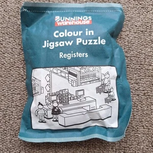 Bunnings Colour In Jigsaw Puzzle Kids Registers Shopping Hardware Collectable - Picture 1 of 14
