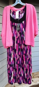 Liz& Me Pink Dress & Shrug. New. Tags. (Catherine's). $50. FREE SHIPPING - Picture 1 of 10