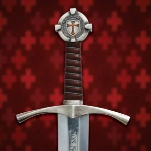 The Accolade Sword of the Knights Templar - Handmade Medieval Sword W/Scabbard - Picture 1 of 5