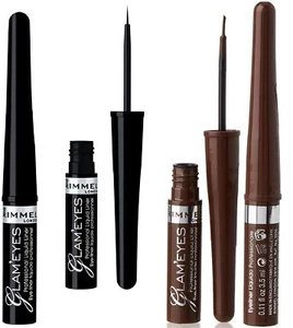 Rimmel Glam'Eyes Professional Liquid Eyeliner UltraFine Tip 3.5ml *CHOOSE SHADE* - Picture 1 of 21