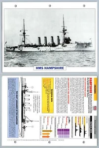 HMS Hampshire - 1903 - Cruisers - Atlas Warships Maxi Card - Picture 1 of 1