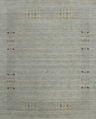 Tribal Handmade Indian Square Rug Wool Gabbeh Rug 8x8 ft - Image 1 of 4