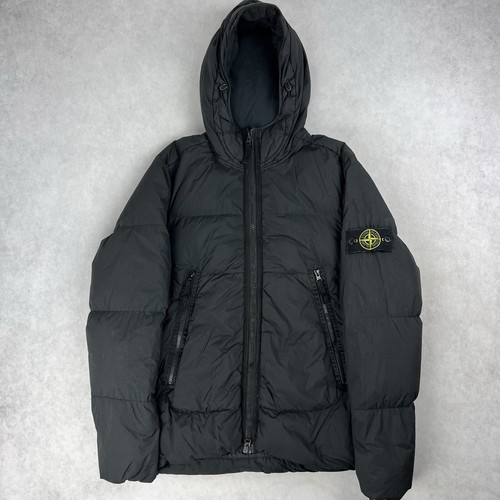 Stone Island Crinkle Reps piumino giacca nero cappotto piccolo 2482